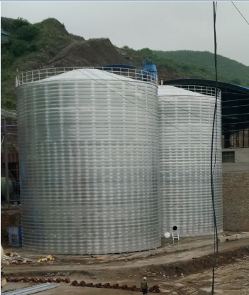 千家镇粮食钢板仓的安装全过程不用热焊接